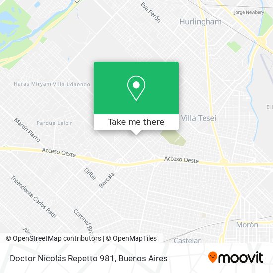 Doctor Nicolás Repetto 981 map