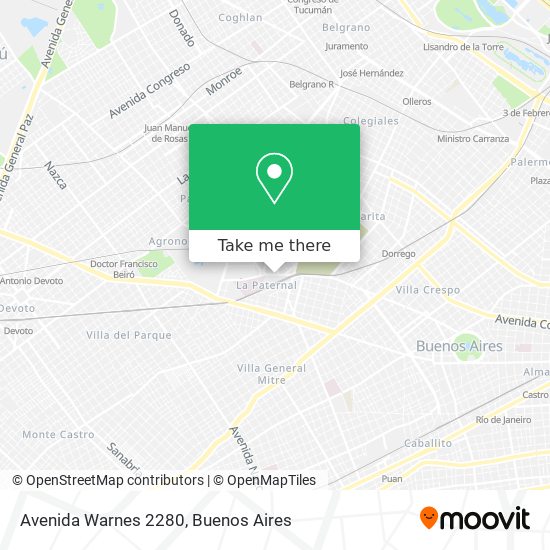 Mapa de Avenida Warnes 2280