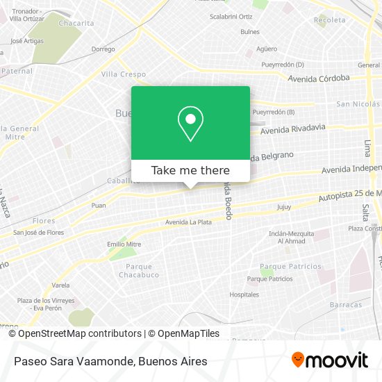 Paseo Sara Vaamonde map