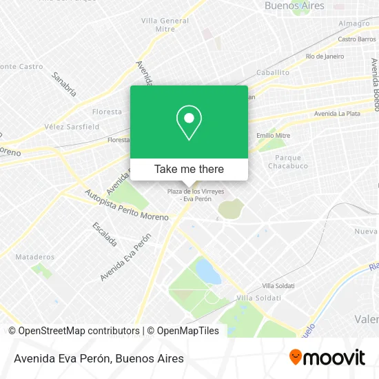 Mapa de Avenida Eva Perón