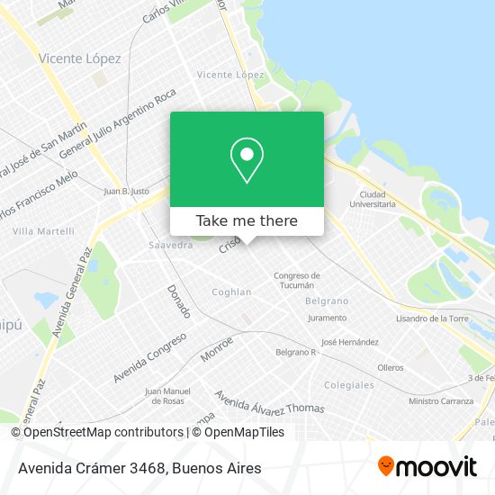 Mapa de Avenida Crámer 3468
