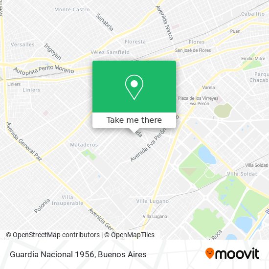 Guardia Nacional 1956 map