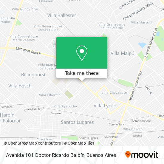 Avenida 101 Doctor Ricardo Balbín map