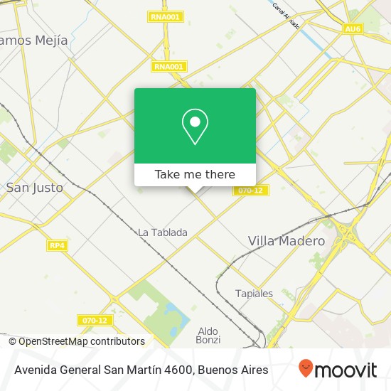 Avenida General San Martín 4600 map