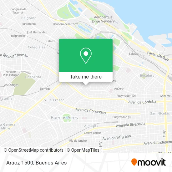 Mapa de Aráoz 1500