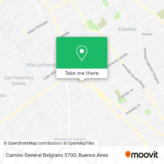 Camino General Belgrano 5700 map