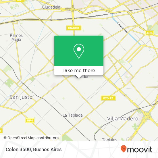 Colón 3600 map