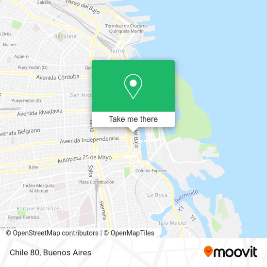 Mapa de Chile 80