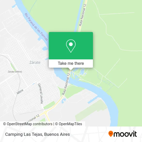 Camping Las Tejas map