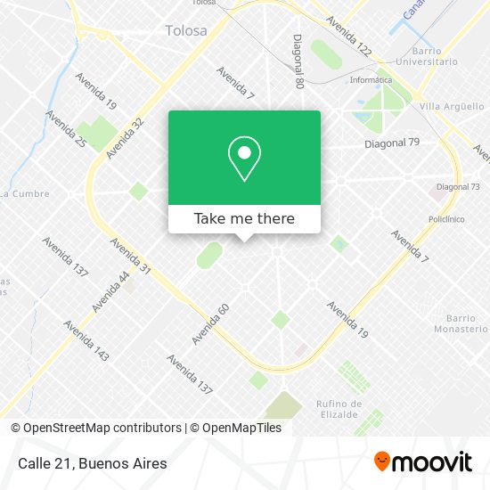 Calle 21 map