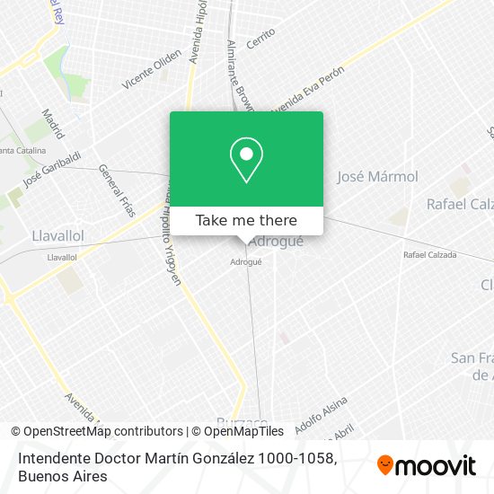 Intendente Doctor Martín González 1000-1058 map
