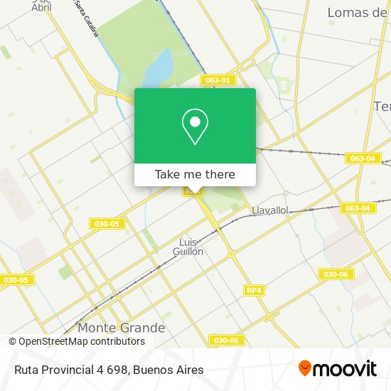 Ruta Provincial 4 698 map