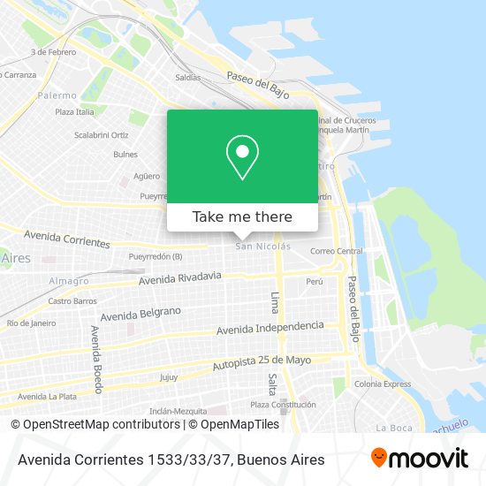 Avenida Corrientes 1533/33/37 map