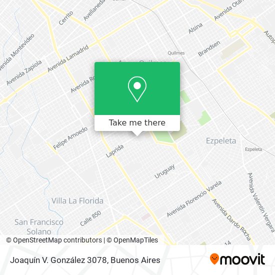 Joaquín V. González 3078 map
