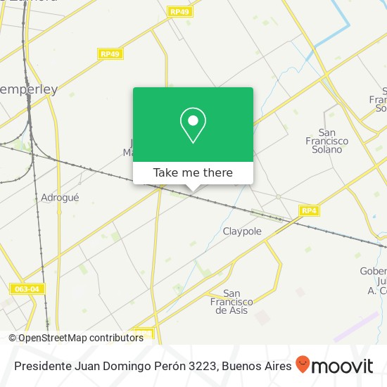 Presidente Juan Domingo Perón 3223 map