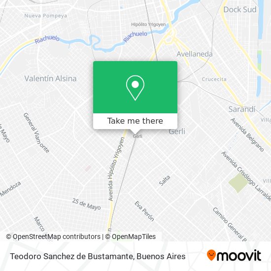 Teodoro Sanchez de Bustamante map