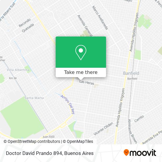 Doctor David Prando 894 map