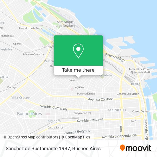 Sánchez de Bustamante 1987 map