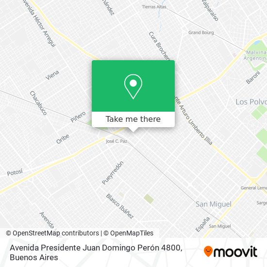 Avenida Presidente Juan Domingo Perón 4800 map