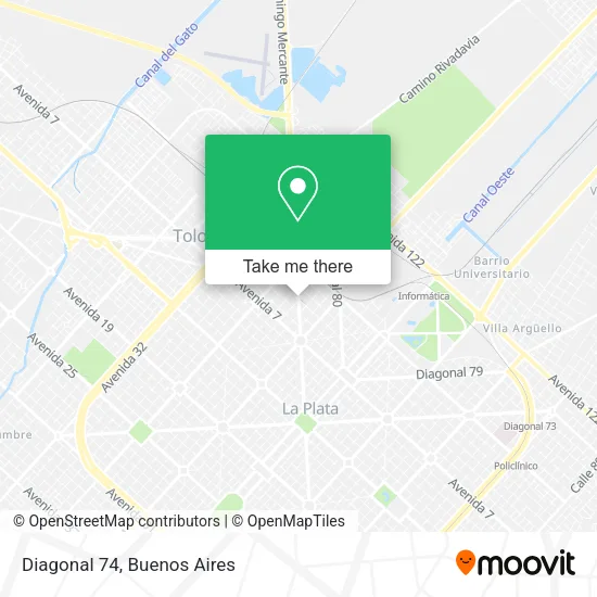 Mapa de Diagonal 74