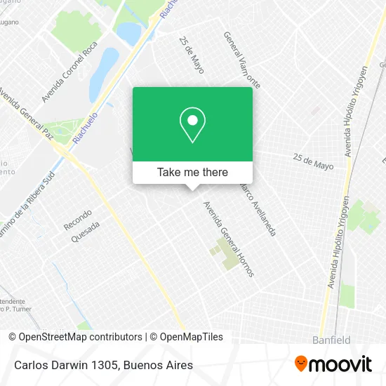 Carlos Darwin 1305 map