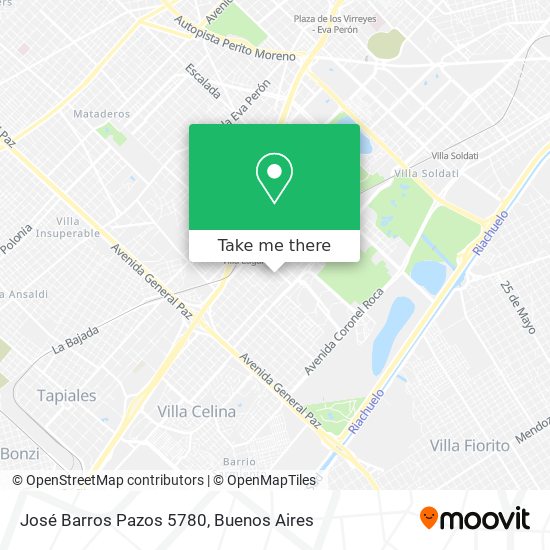 José Barros Pazos 5780 map
