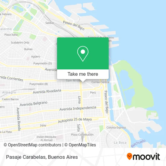 Mapa de Pasaje Carabelas