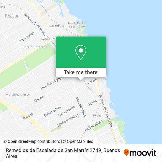Remedios de Escalada de San Martín 2749 map