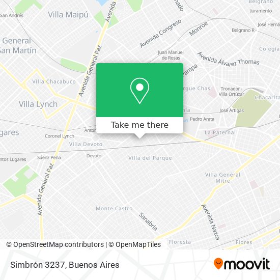 Mapa de Simbrón 3237