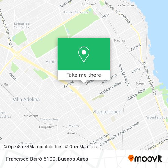 Mapa de Francisco Beiró 5100