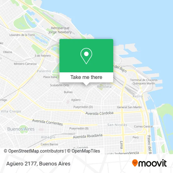 Mapa de Agüero 2177