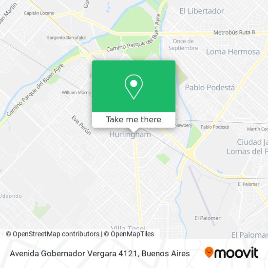 Mapa de Avenida Gobernador Vergara 4121