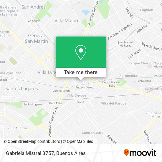 Mapa de Gabriela Mistral 3757