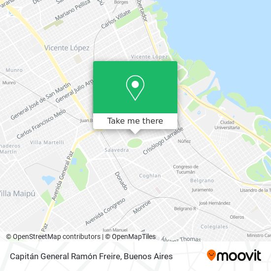 Capitán General Ramón Freire map