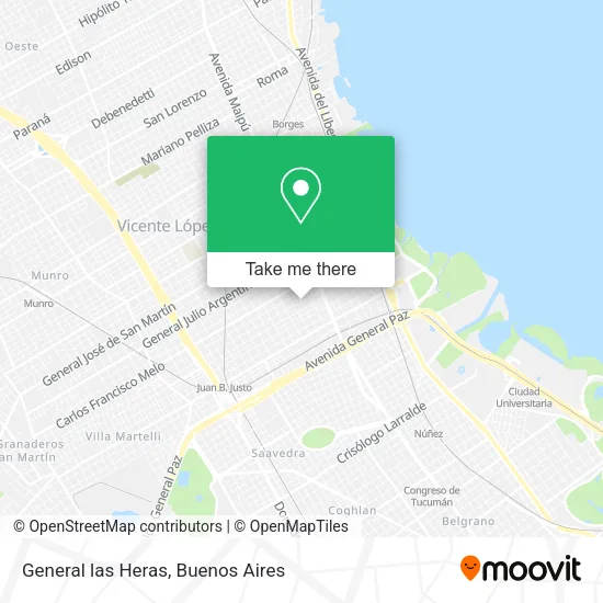 General las Heras map