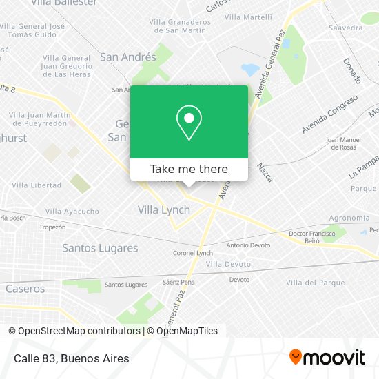 Calle 83 map