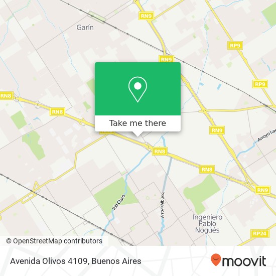 Mapa de Avenida Olivos 4109