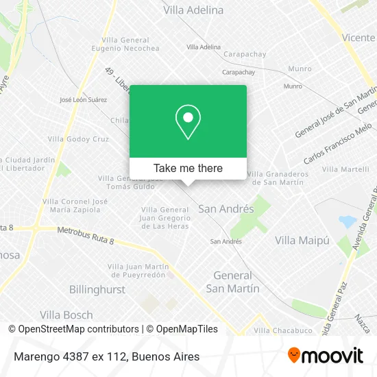 Mapa de Marengo 4387 ex 112