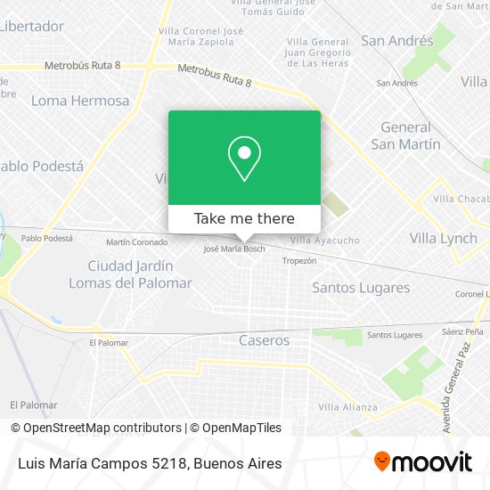 Luis María Campos 5218 map