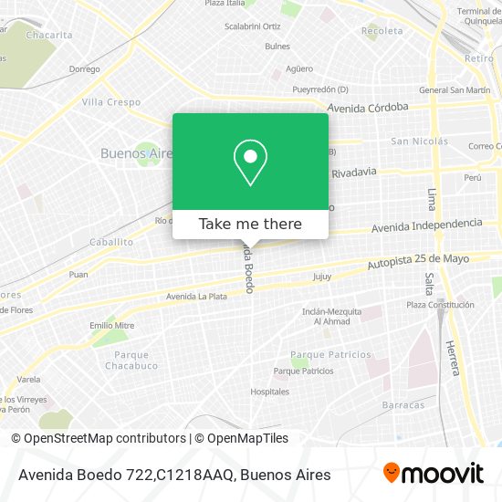 Avenida Boedo 722,C1218AAQ map