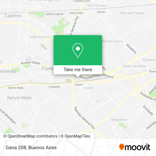 Mapa de Gana 208