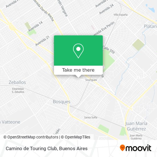 Camino de Touring Club map