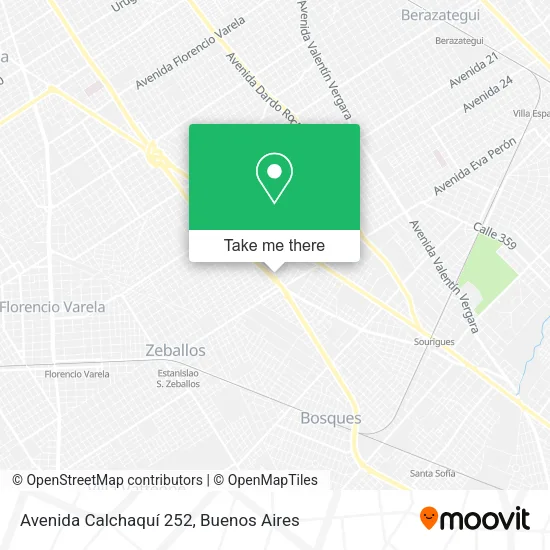 Mapa de Avenida Calchaquí 252