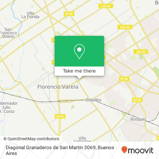Mapa de Diagonal Granaderos de San Martín 3069