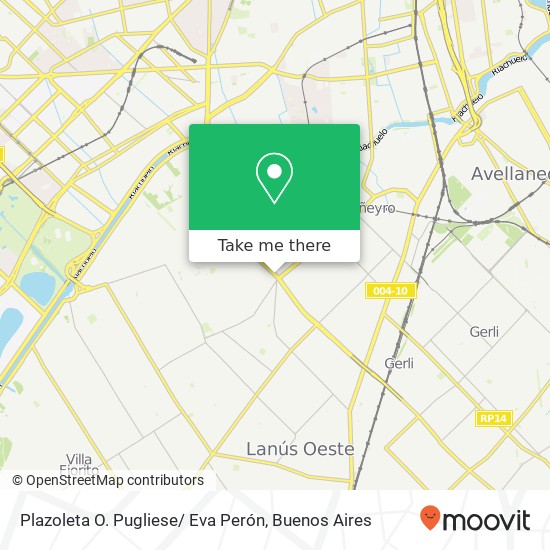 Mapa de Plazoleta O. Pugliese/ Eva Perón