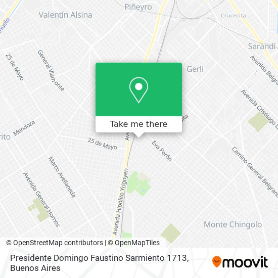 Presidente Domingo Faustino Sarmiento 1713 map