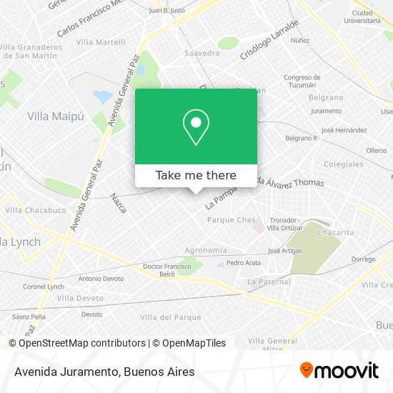 Avenida Juramento map