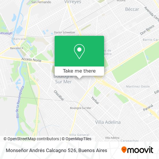 Monseñor Andrés Calcagno 526 map