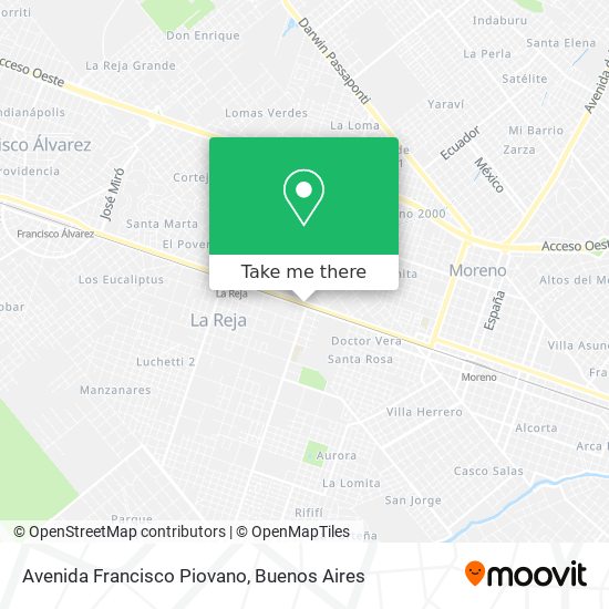 Mapa de Avenida Francisco Piovano