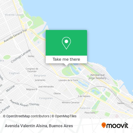 Mapa de Avenida Valentín Alsina